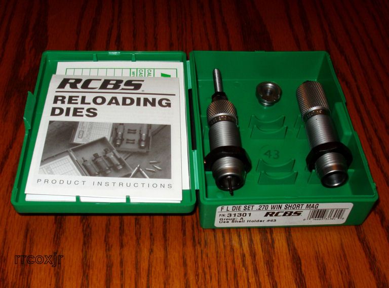 RCBS FL 2 PC DIES DIE SET .270 WSM+SHELL HOLDER NEW 076683313010 