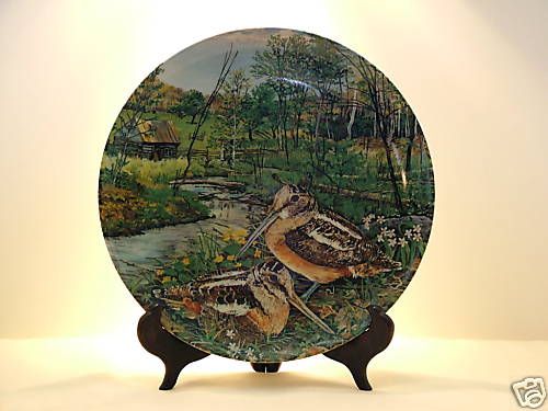 The Woodcock Edwin Knowles Collector Plate 1987  