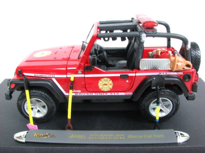 1 18 Jeep wrangler fire truck