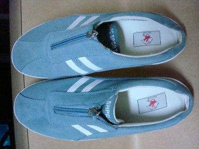   Hills Polo Club BHPC Baby Blue Suede Clog Slipper Shoes Woman Size 9.5