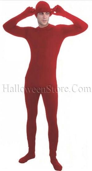 Red Disappearing Man Skin Suit Adult Costume  