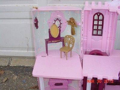   Enchanted Palace Castle Doll House Play Set & Accessories USED  