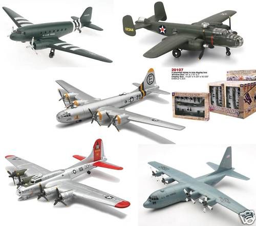 NEW RAY DOUBLE ENGINE PLANES MODEL KIT CASE OF 12 20107  