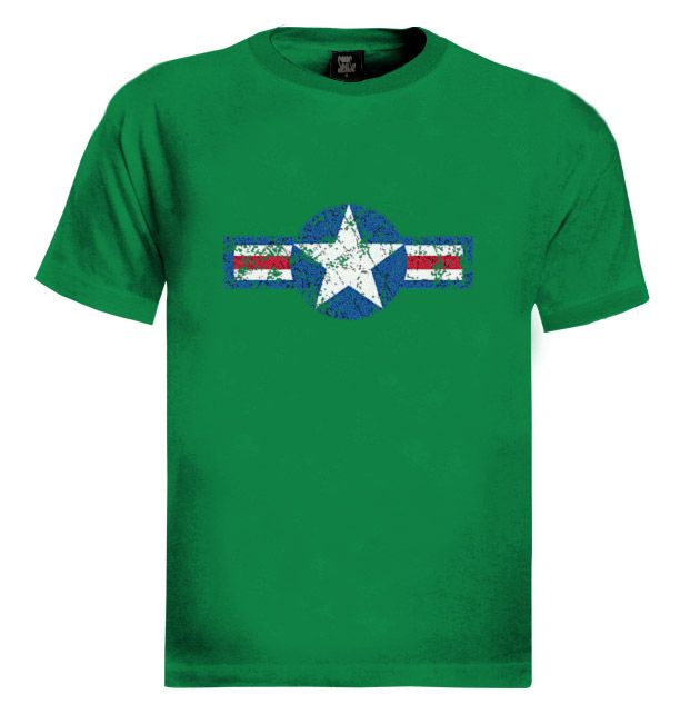 US Air Force T Shirt Army Star Vintage Logo Grey usa  