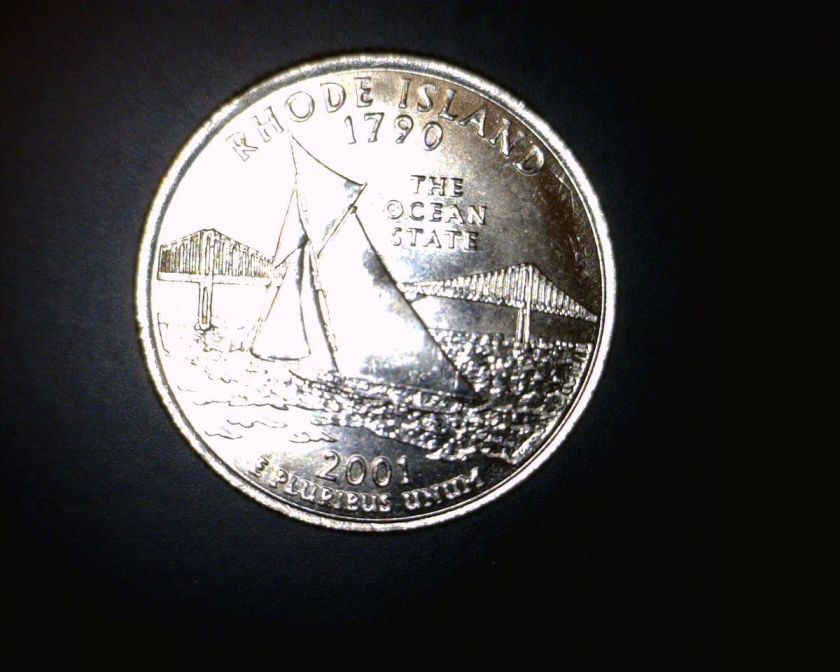 2001 P Rhode Island Unc. State quarter Coin  