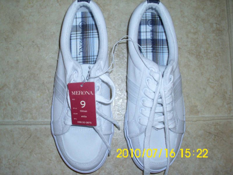 Mens Merona Canvas Oxford White/Tillman NWT UNDER $20 490980008743 