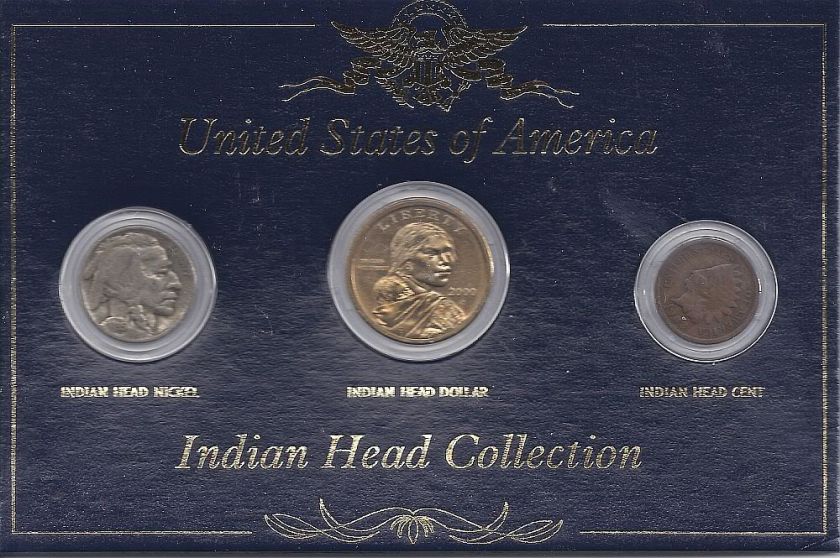 INDIAN HEAD COLLECTION Nickel Dollar Cent with Presentation Box  